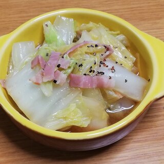 レンジで簡単白菜ベーコン